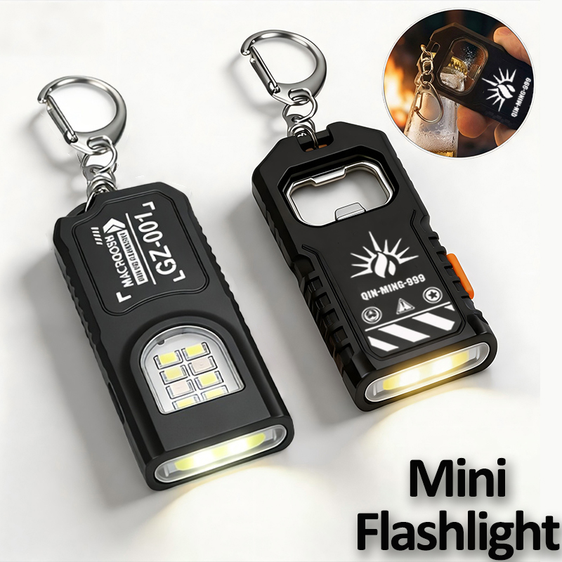 Keychain Flashlight - 다기능 키체인 손전등 USB 충전식 미니