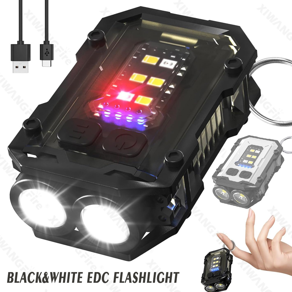 Keychain Flashlight - 미니 COB 키체인 손전등, 클립형 충전식
