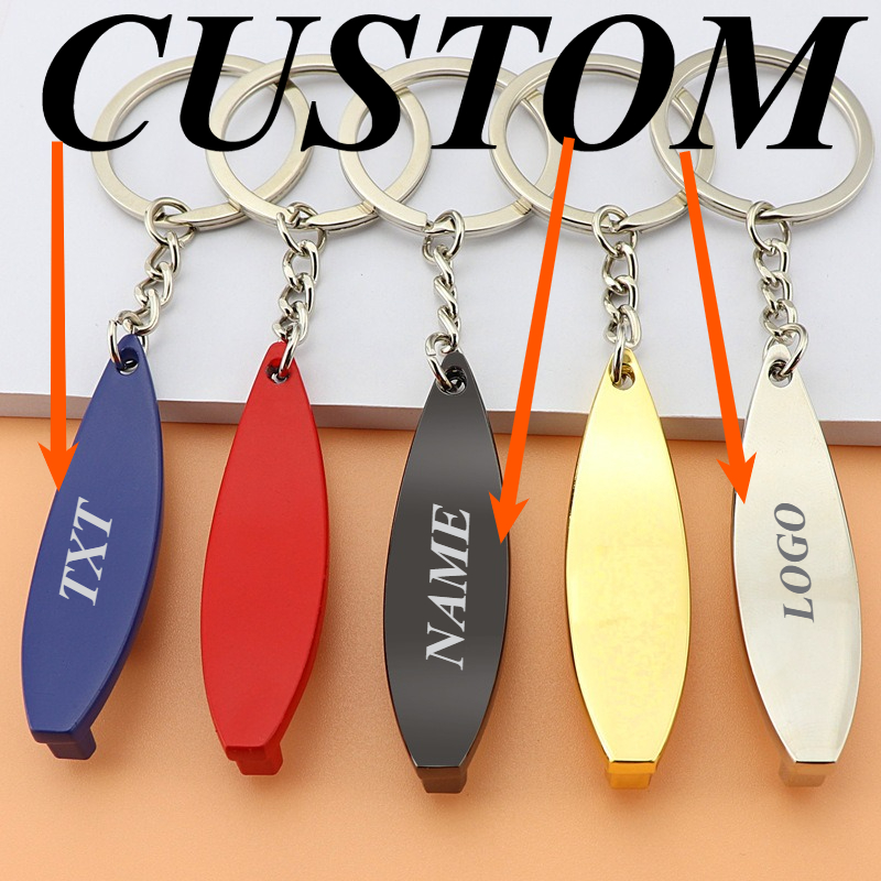 Bottle Opener Keyring - 1개 맞춤형 열쇠고리 개인화된 금속 서핑보드