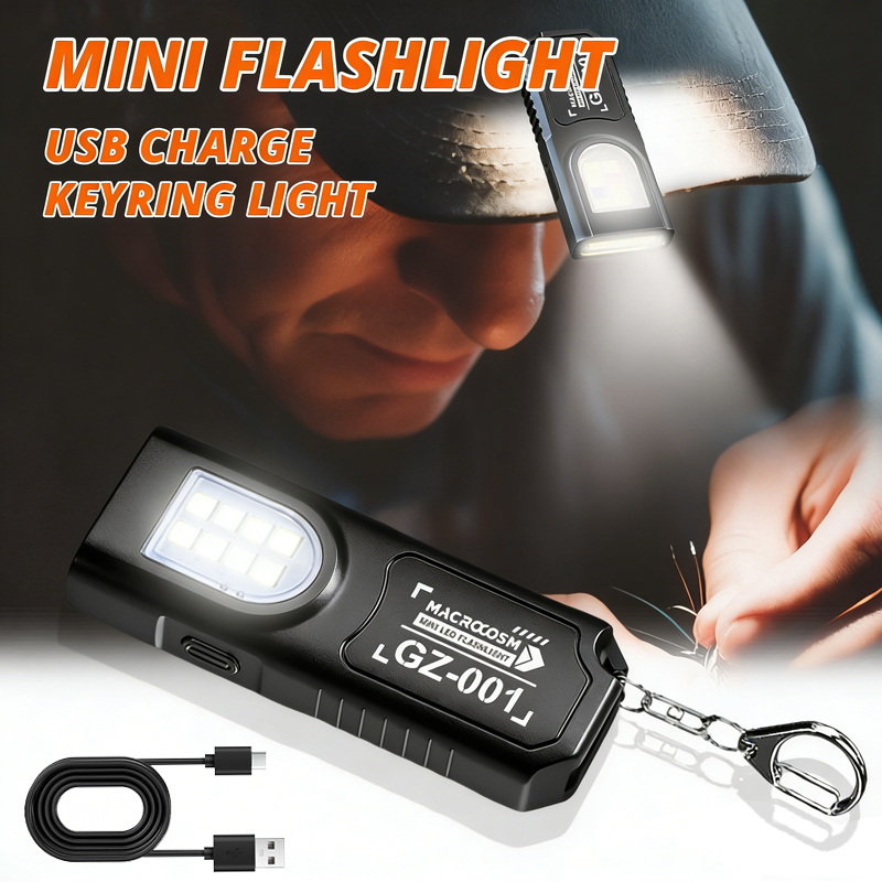 Keychain Flashlight - LED 키체인 손전등 타입 C 충전식