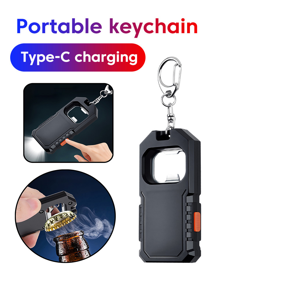 Keychain Flashlight - 다기능 키체인 손전등 휴대용 타입 C