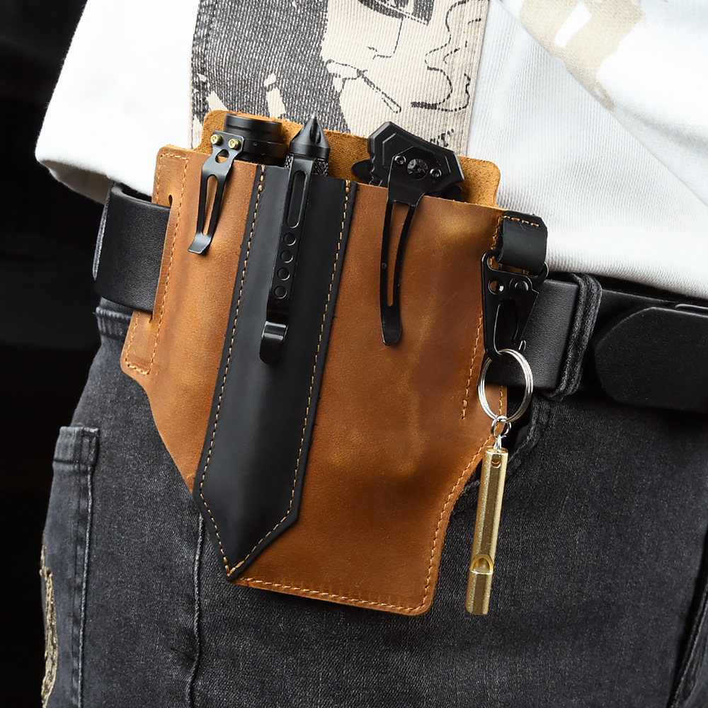 남성용 전술 허리 가방, 남성용 정품 가죽 야외 EDC - Edc Carry Bag For Men 리뷰 및 가격
