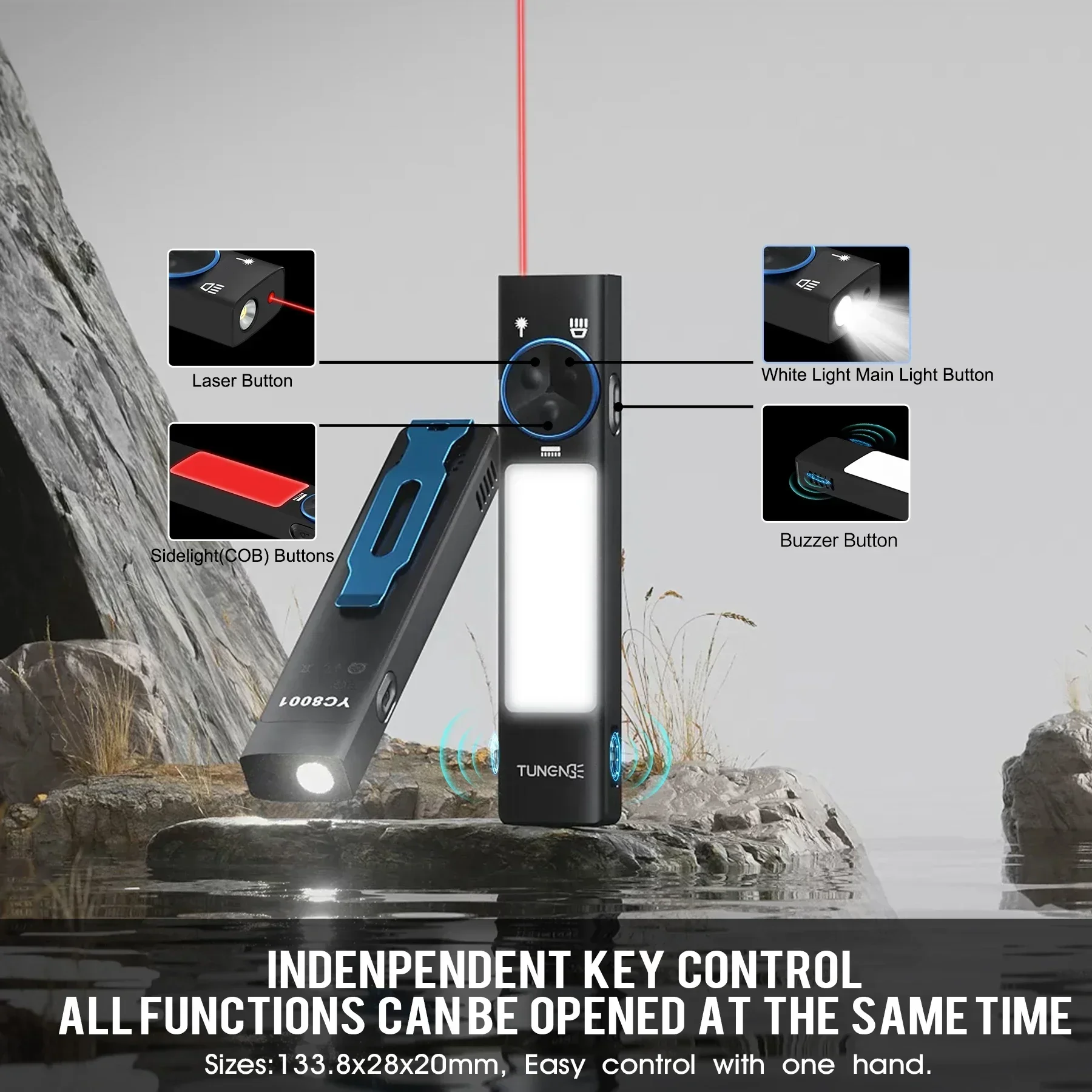 YC8001 1000LM 미니 EDC 손전등, 펜 클립 - Keychain Flashlight 리뷰 및 가격