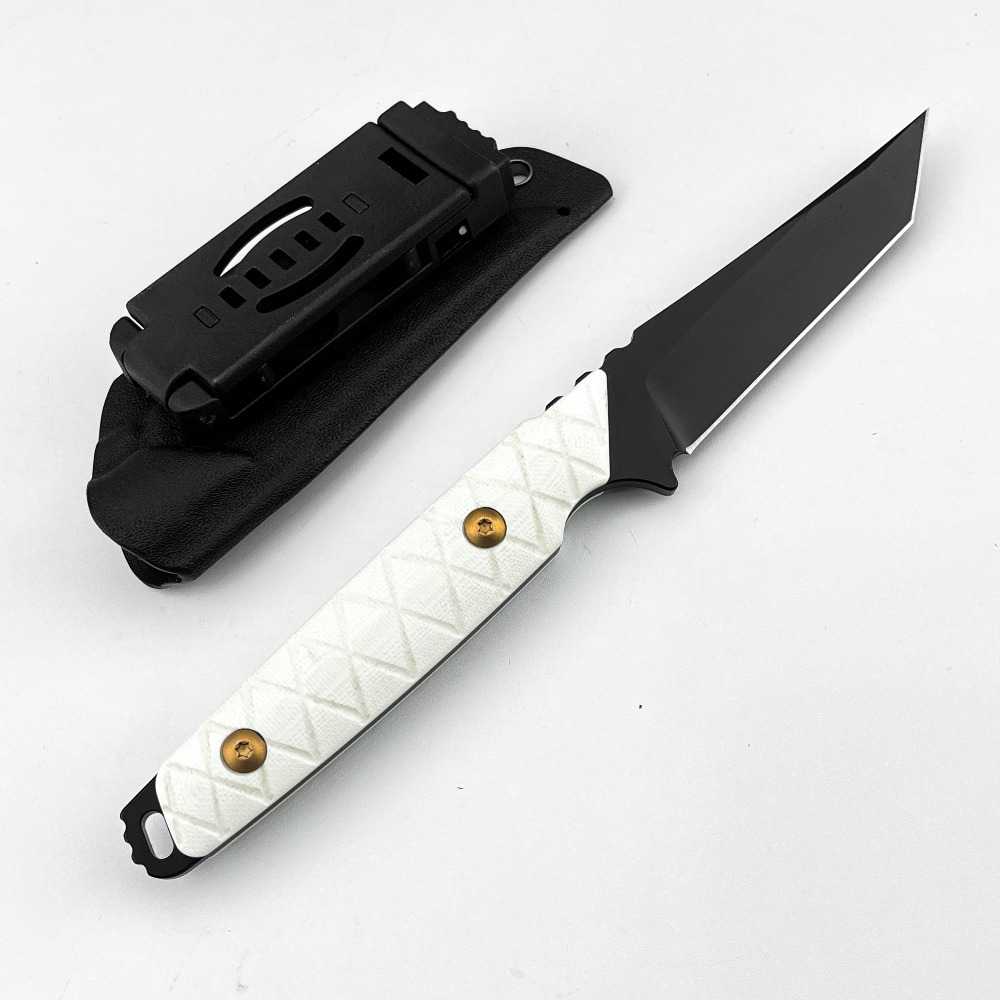 새로운 고정형 나이프, 화이트 G10 핸들, D2 블레 - Edc Carry Fixed Blade Knife 리뷰 및 가격