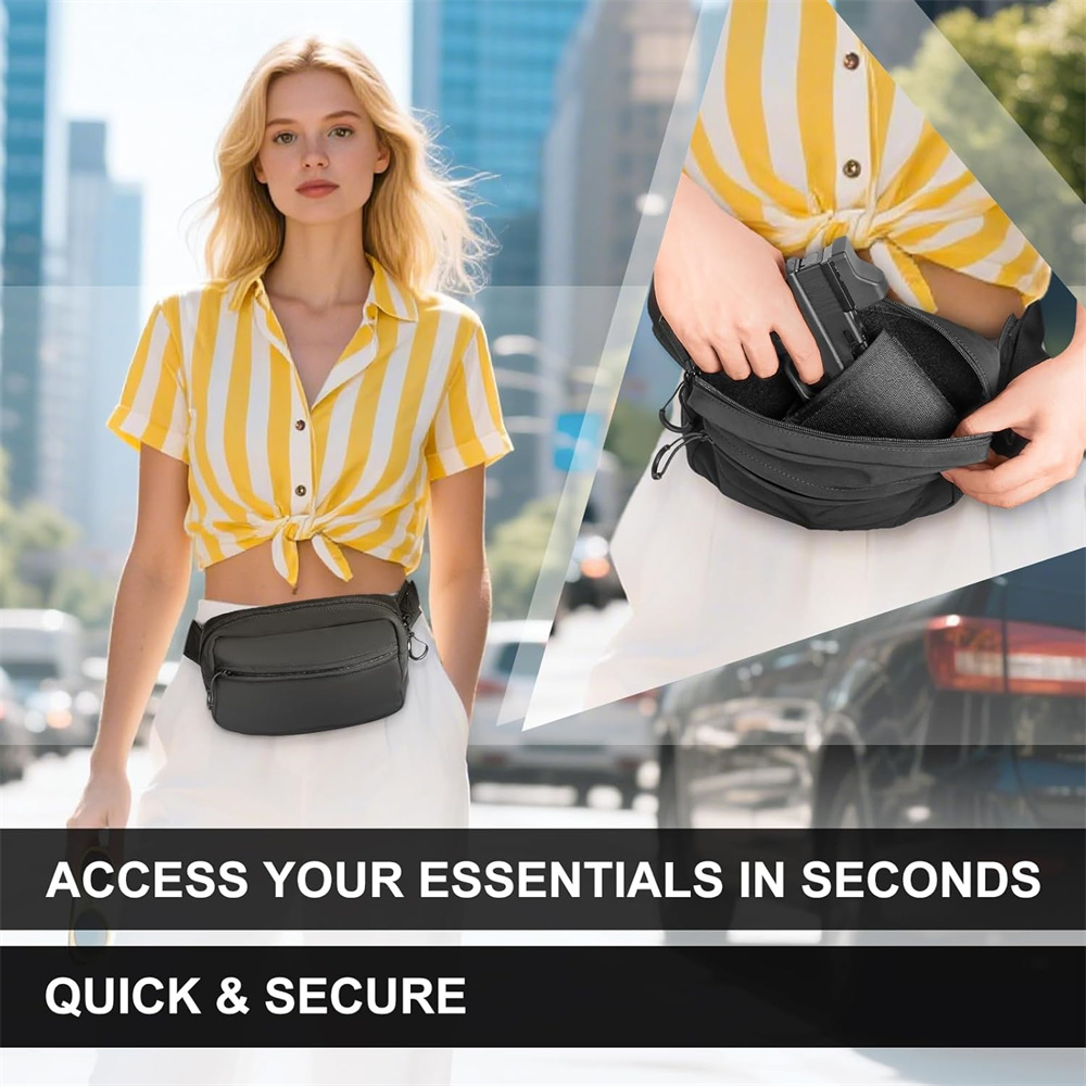 숨겨진 휴대용 권총 가방 권총 허리 홀더 파우치 전술  - Edc Concealed Carry Fanny Pack 리뷰 및 가격