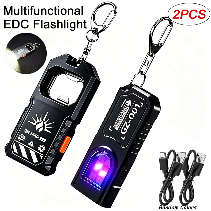 2Pcs 휴대용 LED COB 키 체인 손전등 USB  - Keychain Flashlight 리뷰 및 가격