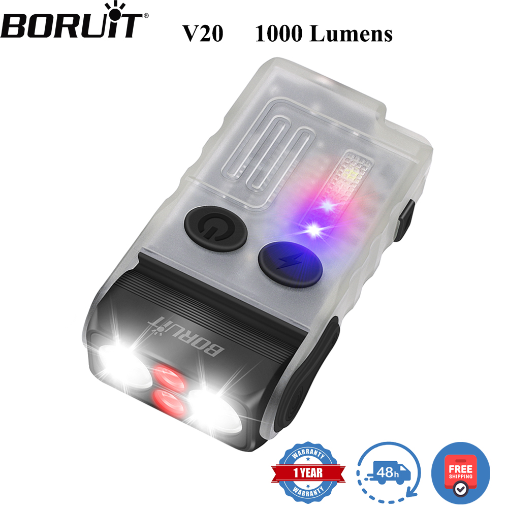 BORUiT V20 형광 버저 EDC LED 키체인 손 - Keychain Flashlight 리뷰 및 가격