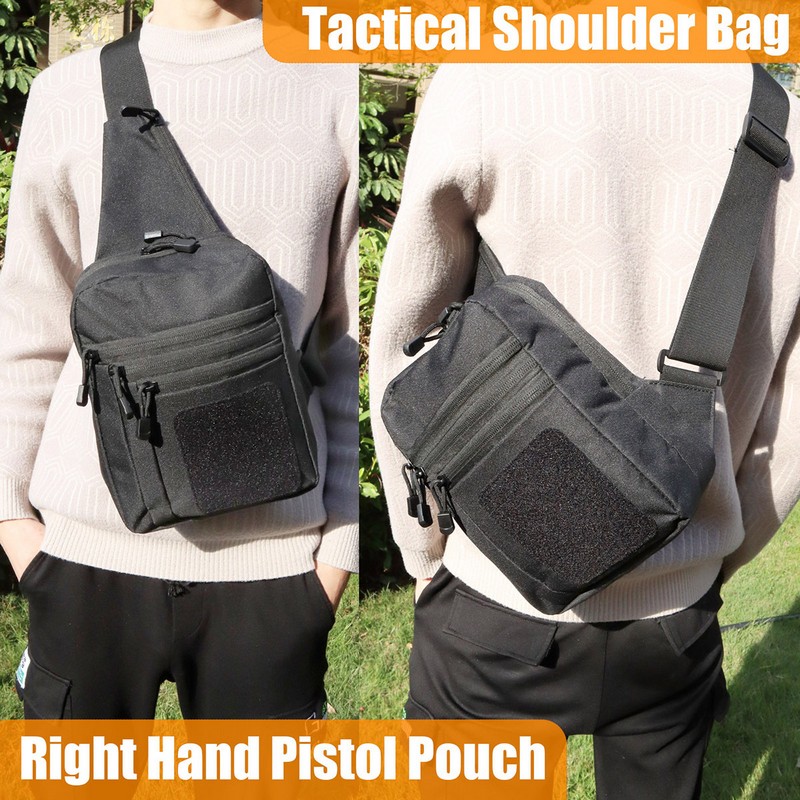 새로운 전술 가슴 가방 권총 홀스터 숨겨진 총기 운반  - Edc Carry Bag For Men 리뷰 및 가격