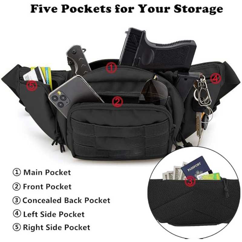 방수 몰리 EDC 가방 전술용 패니 팩 홀스터 은닉 휴 - Edc Concealed Carry Fanny Pack 리뷰 및 가격