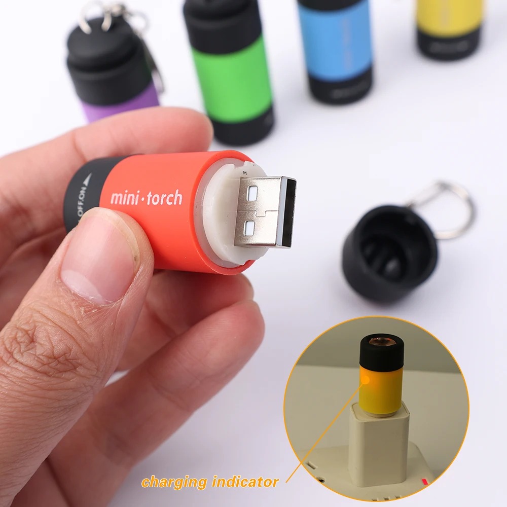 USB 충전식 캠핑 미니 손전등 강력한 라이트 포켓 키 - Keychain Flashlight 리뷰 및 가격