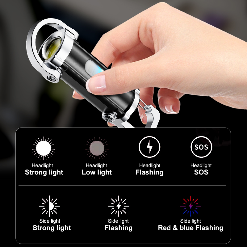 미니 키 체인 손전등 다기능 USB 충전식 토치 비상  - Keychain Flashlight 리뷰 및 가격