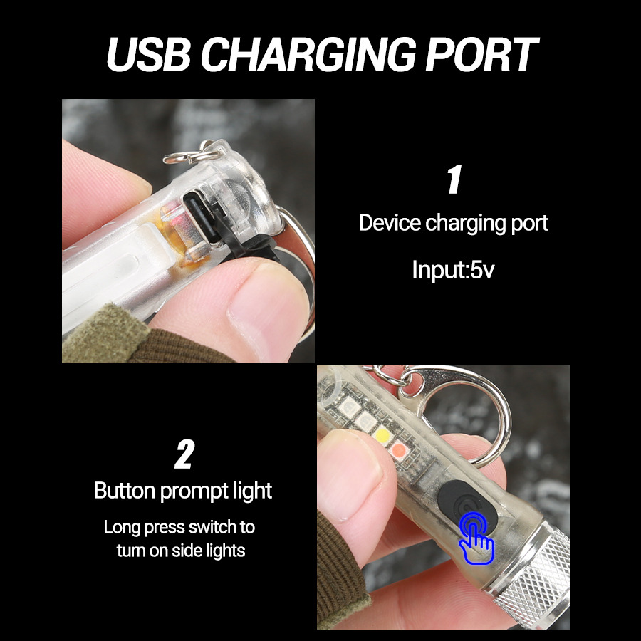 미니 키체인 손전등 USB 충전식 강력한 손전등 야외  - Keychain Flashlight 리뷰 및 가격