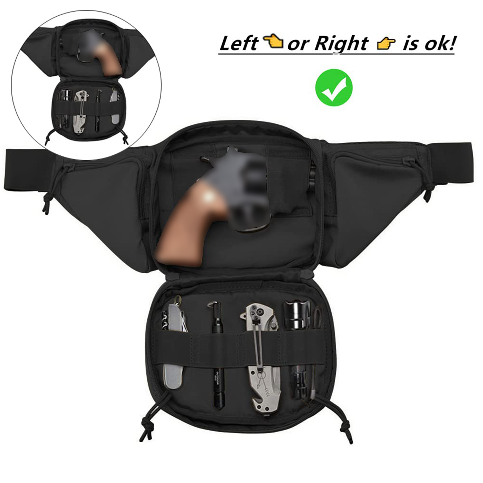 전술용 패니팩 건 홀스터 은닉 휴대 권총 허리 가방 방 - Edc Carry Bag For Men 리뷰 및 가격