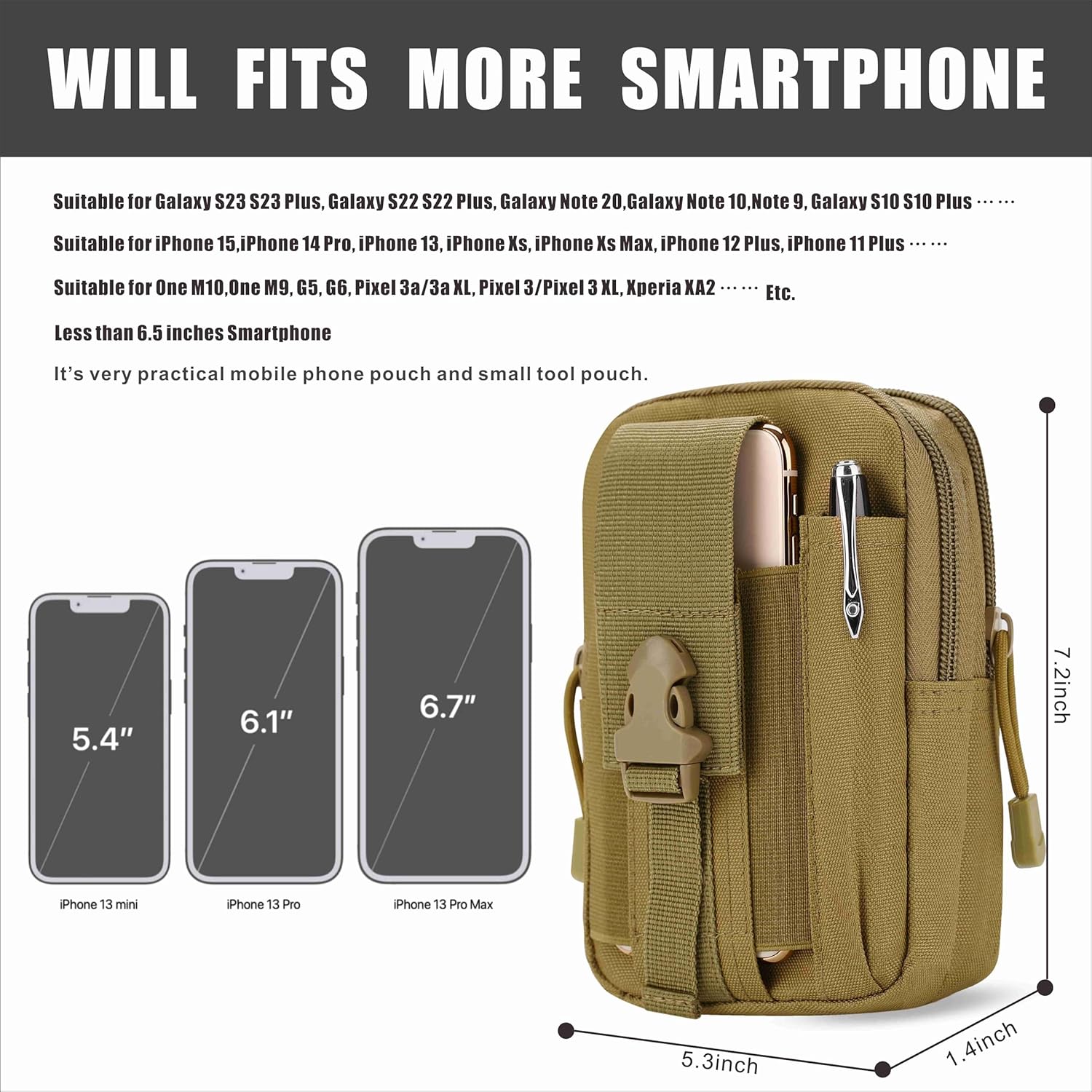 전술용 허리 파우치 EDC 몰리 허리 가방 벨트 폰 파 - Edc Carry Bag For Men 리뷰 및 가격
