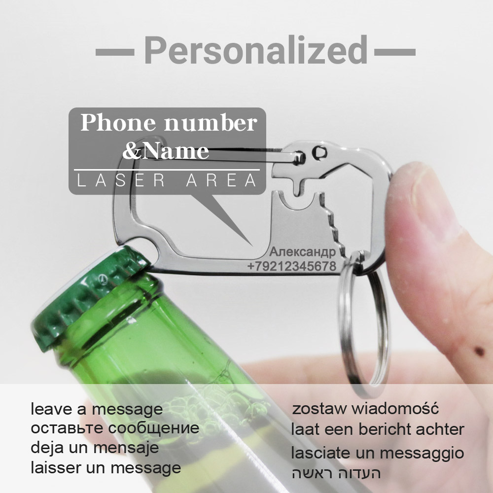 맞춤형 이름 번호 키체인, 스테인레스 스틸 다기능 레터 - Bottle Opener Keyring 리뷰 및 가격